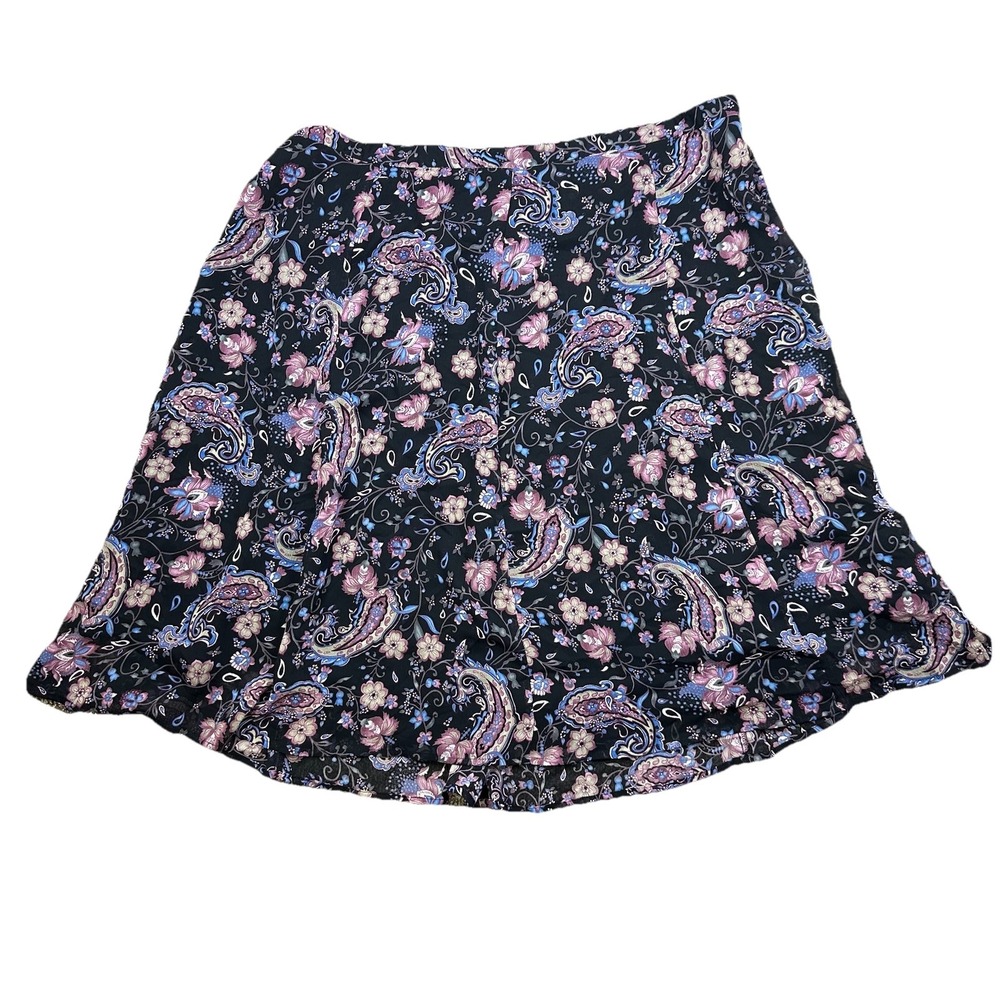 Jaclyn Smith Women's‎ Purple Paisley Midi Skirt Cottagecore Whimsigoth Size 2X
